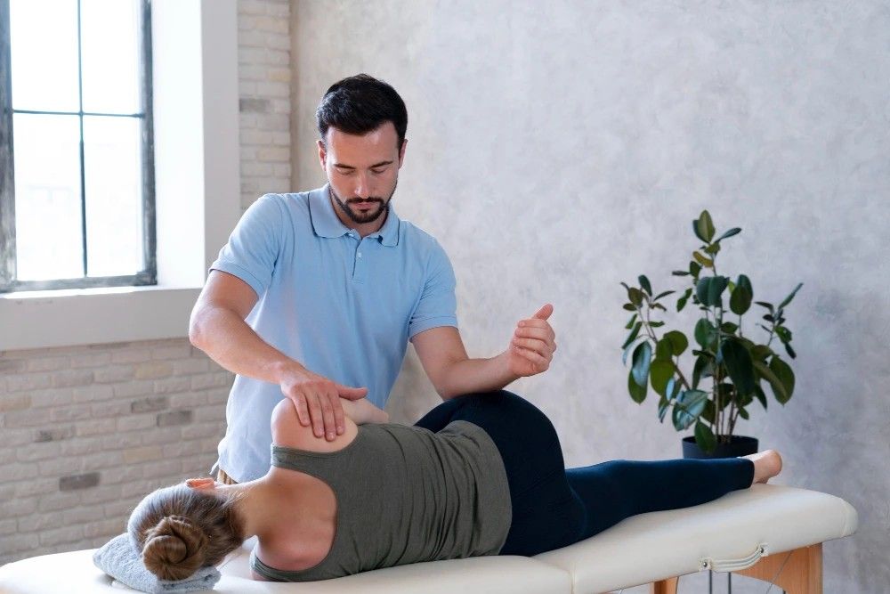 Healthcare professional providing wellness and therapy services.